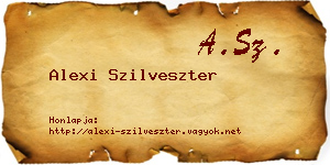 Alexi Szilveszter névjegykártya